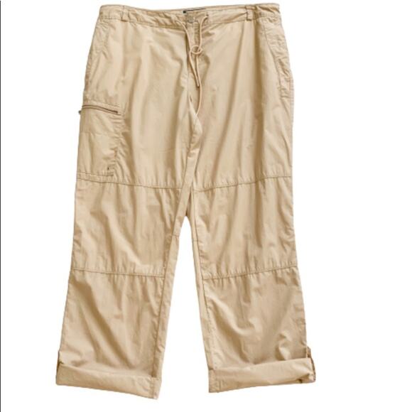 Lauren Ralph Lauren Sport Pants Tan Button Roll Cuff Cotton Cargo Pants Size 14 - Picture 12 of 15